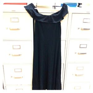 Who What Wear Long Black Jersey Dress